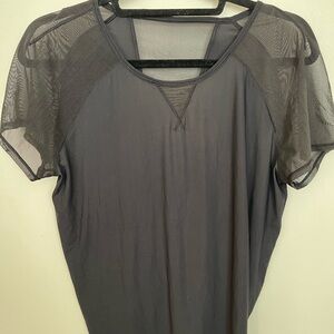 lululemon athletica Charcoal Mesh Sleeve Tee